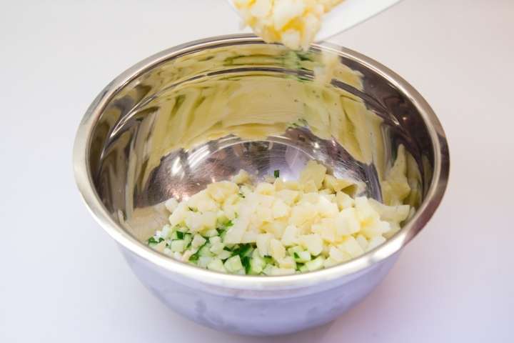 нарезка картофеля кубиками