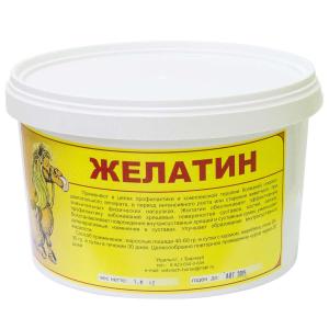 желатин в пластмассовом ведерке