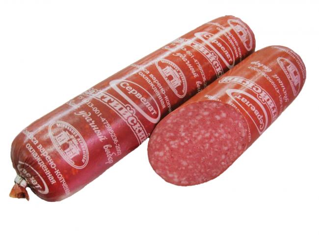 палка и половинка копченой колбасы