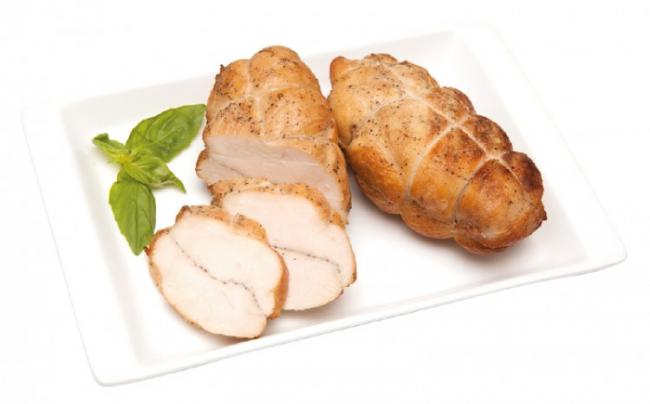 домашняя копченая куриная грудка в разрезе