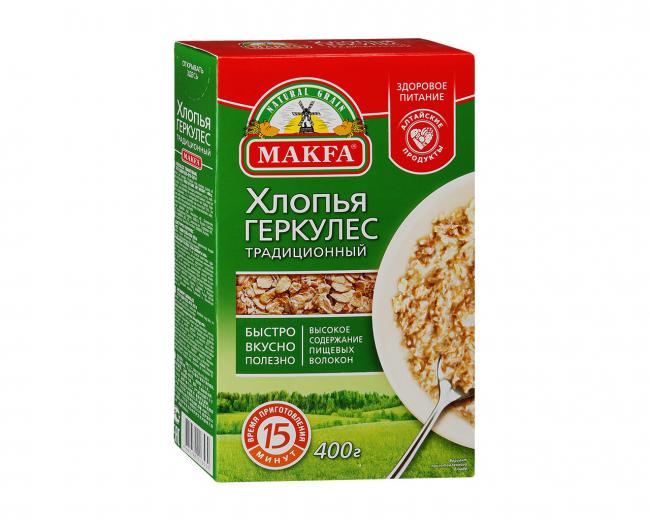 упаковка хлопьев геркулес