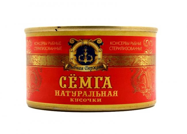 банка консервированного лосося