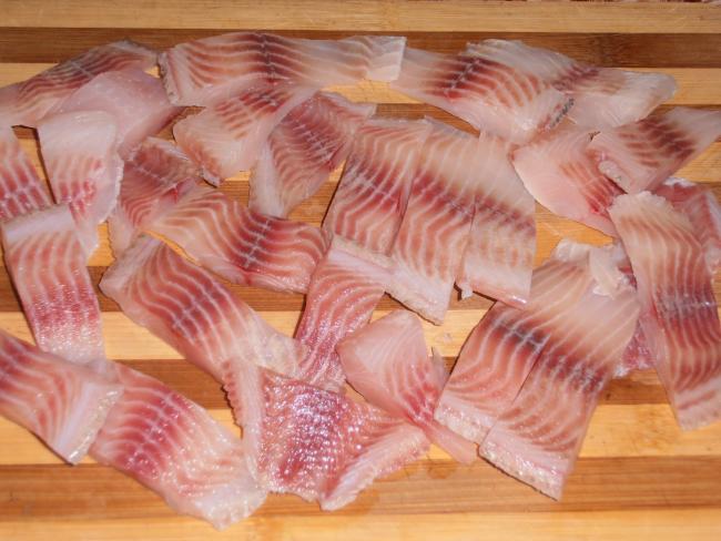 кусочки рыбы