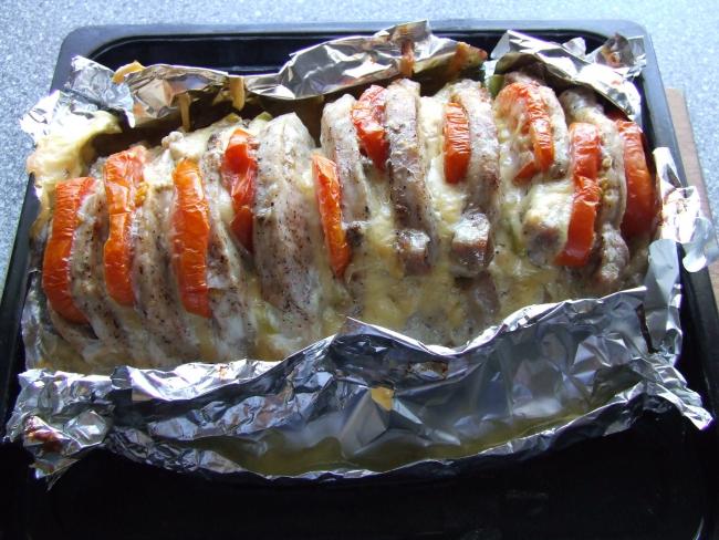 шея свиная с овощами