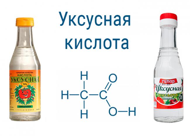 формула уксусной кислоты