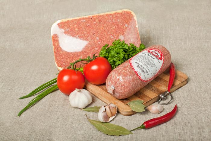 фарш и другие ингредиенты