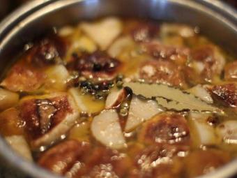 суп из грибов с мясом