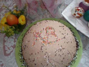 кулич шоколадный на желтках
