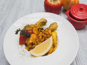 рецепт паэльи с морепродуктами и курицей
