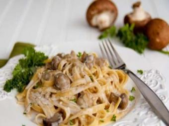 паста курица грибы соус
