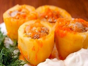 картошка фаршированная фаршем