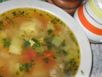 суп с кабачками и картошкой