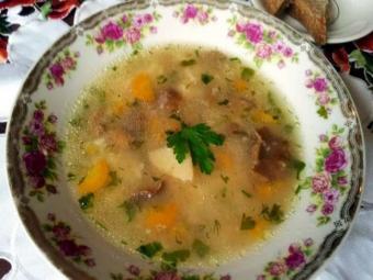 суп с грибами