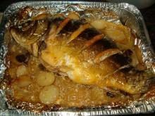 запеченный карп под сыром